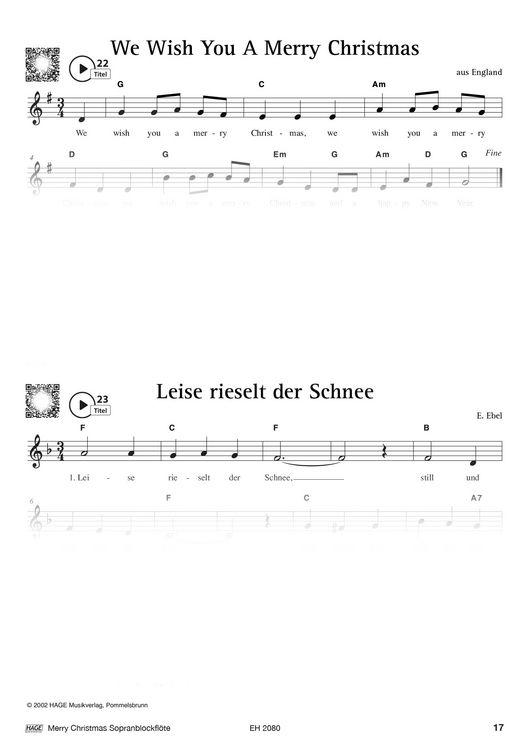 Produktbild: Merry Christmas f&uuml;r Blockfl&ouml;te