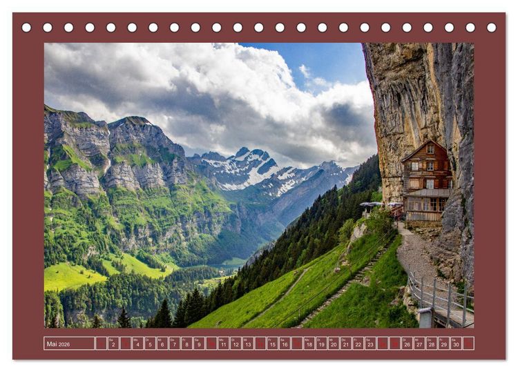 Produktbild: Gr&uuml;ezi in den Schweizer Bergen (Tischkalender 2026 DIN A5 quer), CALVENDO Monatskalender
