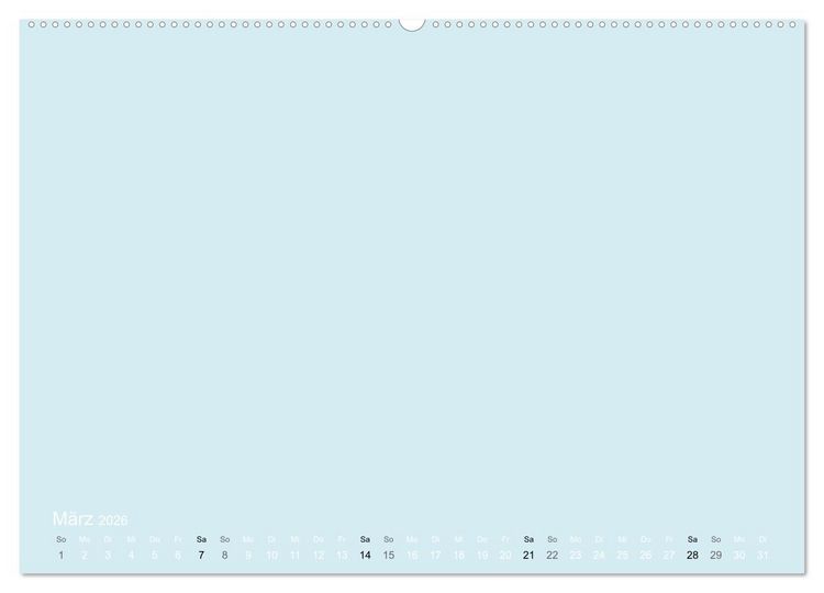 Produktbild: Bastelkalender - hell Blau (Wandkalender 2026 DIN A2 quer), CALVENDO Monatskalender