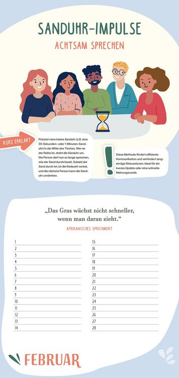 Produktbild: Immerw&auml;hrender Teamkalender. F&uuml;r ein gutes Miteinander