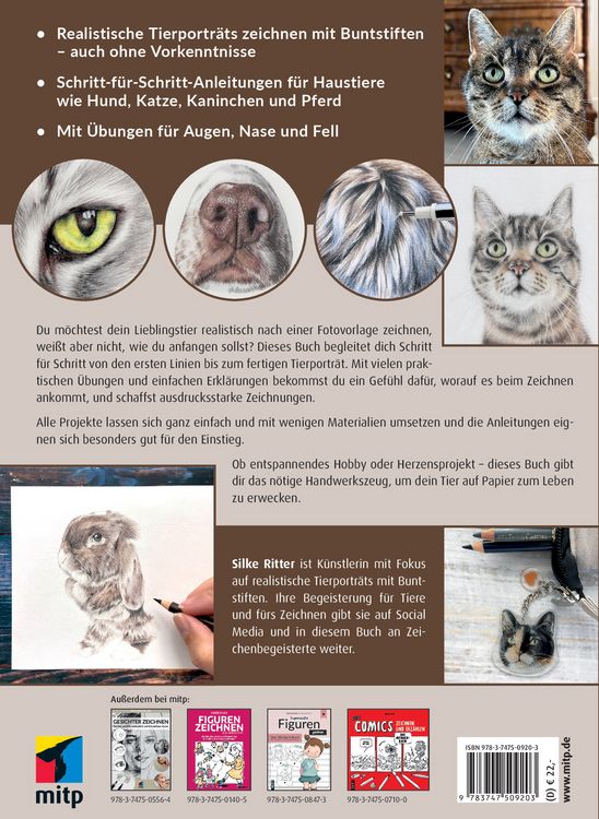 Produktbild: Tierportr&auml;ts zeichnen mit Buntstiften
