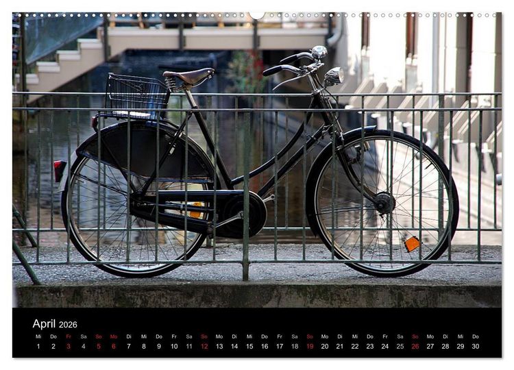 Produktbild: Mit dem Fahrrad durch 2026 (hochwertiger Premium Wandkalender 2026 DIN A2 quer), Kunstdruck in Hochglanz