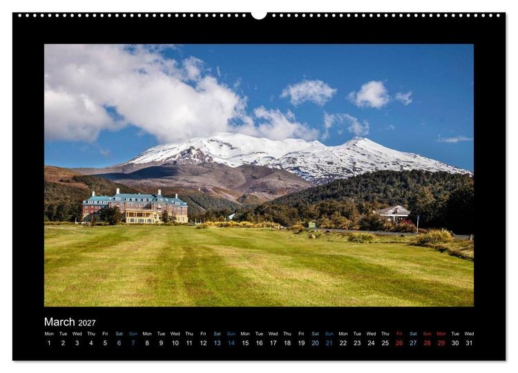 Produktbild: New Zealand - The most beautiful places (High Quality Premium Wall Calendar 2027 DIN A2 landscape),CALVENDO 12 Month Wall Calendar