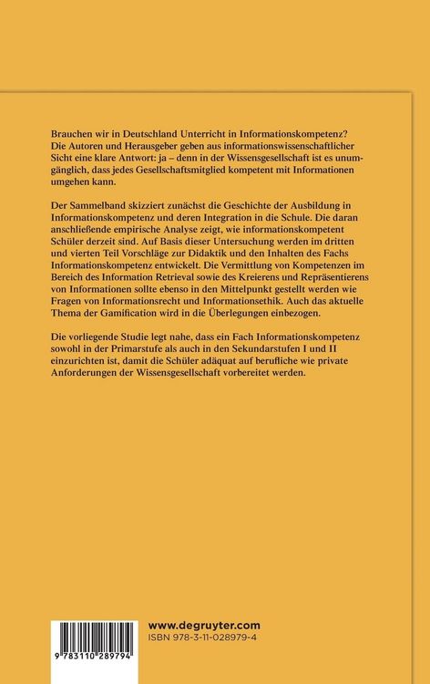 Produktbild: Informationskompetenz in der Schule