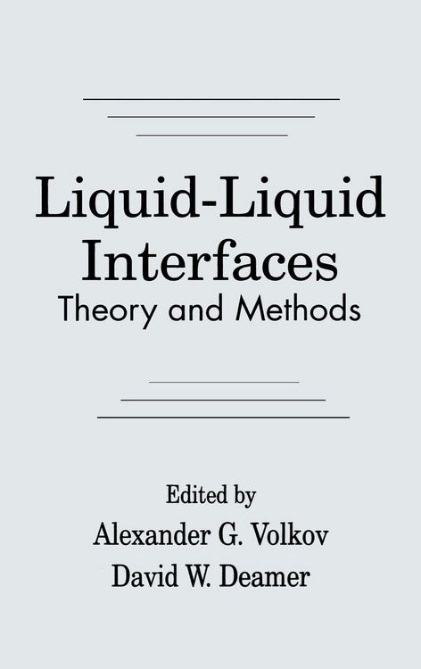 Produktbild: Liquid-Liquid InterfacesTheory and Methods