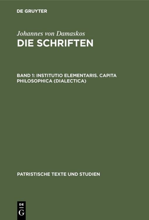 Produktbild: Institutio elementaris. Capita philosophica (Dialectica)