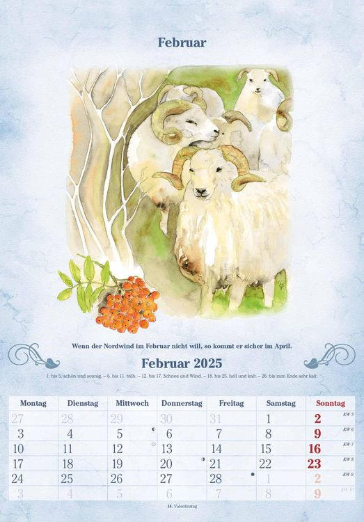 '100-jähriger Kalender 2025 - Bildkalender 23,7x34 cm - mit 