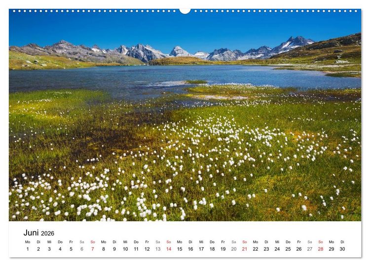 Produktbild: BERGSEEN Schweizer Alpen (Wandkalender 2026 DIN A2 quer), CALVENDO Monatskalender