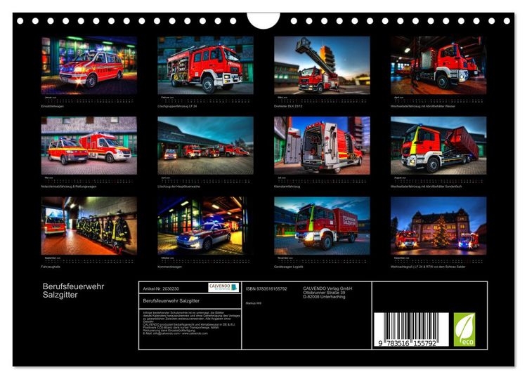 Produktbild: Berufsfeuerwehr Salzgitter (Wandkalender 2026 DIN A4 quer), CALVENDO Monatskalender