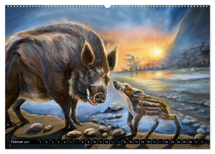 Produktbild: Tierfreunde (Wandkalender 2027 DIN A2 quer), CALVENDO Monatskalender