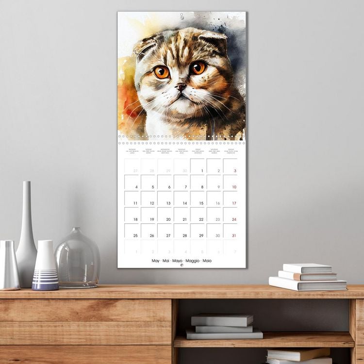 Produktbild: Artistic Cat Breeds (Wall Calendar 2026 12 &times; 12 Inch) CALVENDO 12 Month Wall Calendar