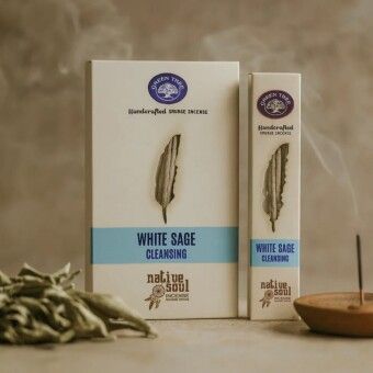 Produktbild: Green Tree Native Soul Smudge Incense "White Sage Cleansing" 15gr. (8 Sticks)