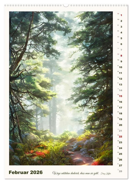 Produktbild: Wege der Fantasie (Wandkalender 2026 DIN A2 hoch), CALVENDO Monatskalender