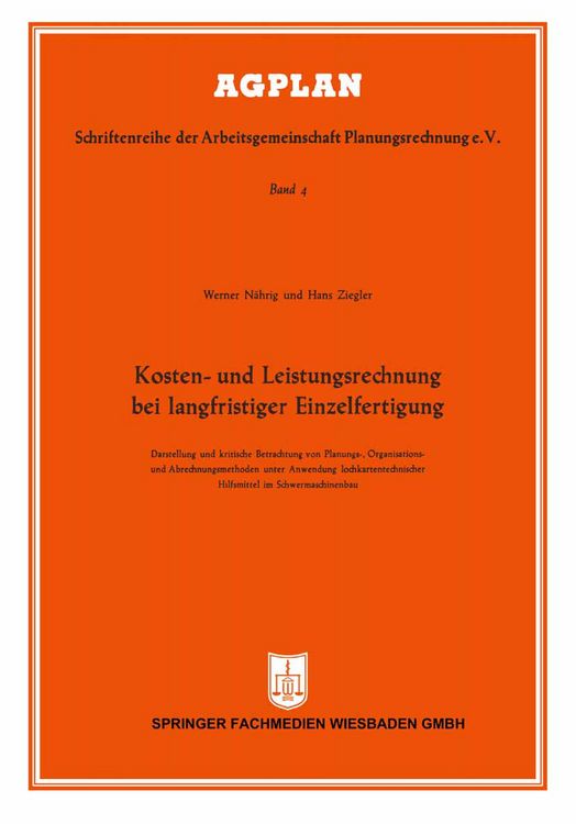 Produktbild: Kosten- und Leistungsrechnung bei langfristiger Einzelfertigung