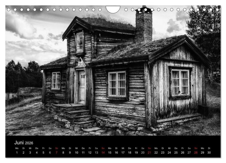 Produktbild: Objekte in schwarz weiss (Wandkalender 2026 DIN A4 quer), CALVENDO Monatskalender