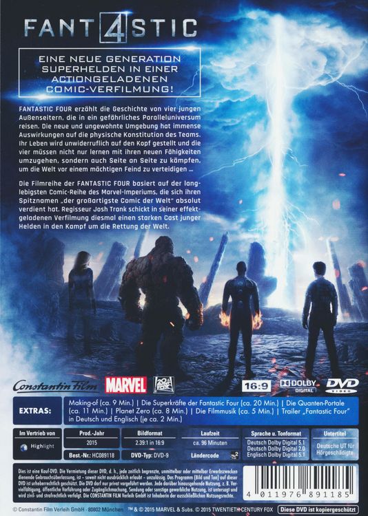 Produktbild: Fantastic 4 (2015)