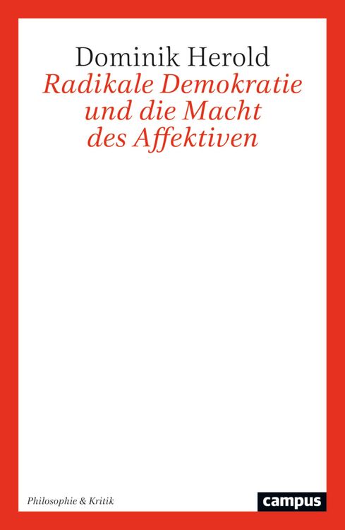 Produktbild: Radikale Demokratie und die Macht des Affektiven