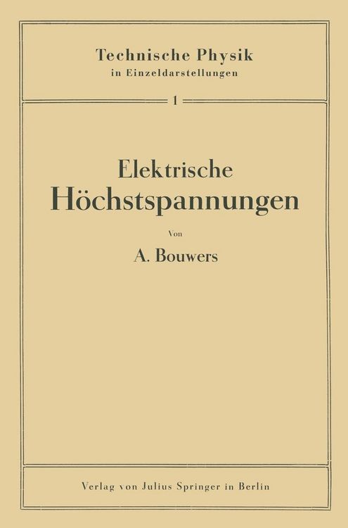 Produktbild: Elektrische H&ouml;chstspannungen