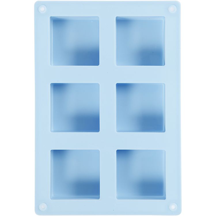 Produktbild: Creativ Company Silikonform, H 2,5 cm, L 21,5 cm, B 14,5 cm, Lochgr&ouml;&szlig;e 50x50 mm, 60 ml, 1 Stk