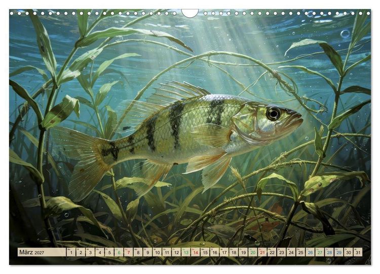 Produktbild: Barsche im See (Wandkalender 2027 DIN A3 quer), CALVENDO Monatskalender