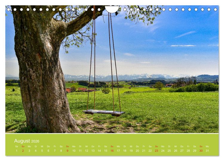 Produktbild: Wo das Allg&auml;u am sch&ouml;nsten ist (Wandkalender 2026 DIN A4 quer), CALVENDO Monatskalender
