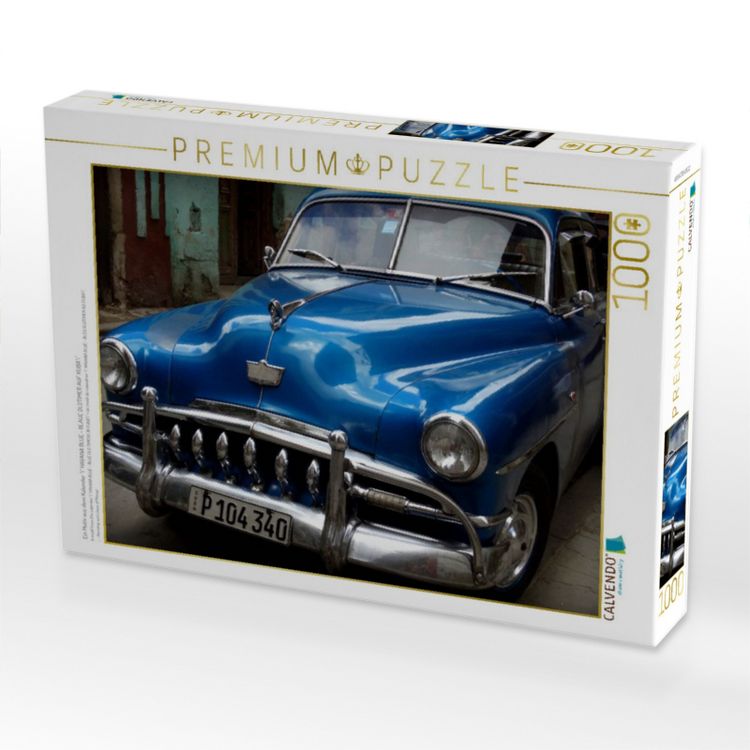 Produktbild: CALVENDO Puzzle Ein Motiv aus dem Kalender " HAVANA BLUE - BLAUE OLDTIMER AUF KUBA" | 1000 Teile Lege-Gr&ouml;&szlig;e 64x48cm Foto-Puzzle f&uuml;r gl&uuml;ckliche Stunden