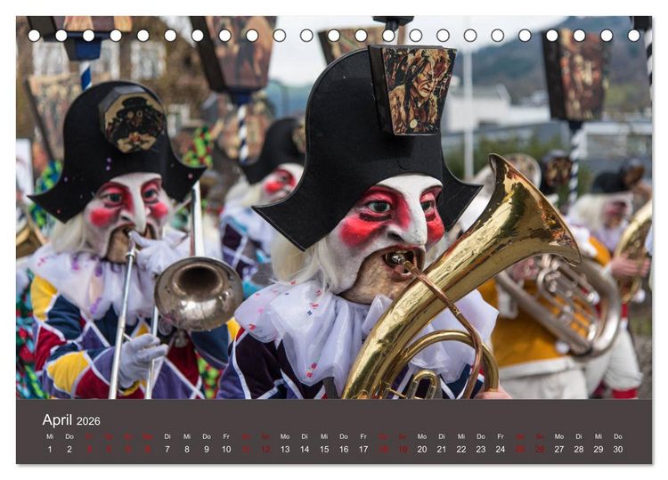 Produktbild: S ganz Johr Fasnacht (Tischkalender 2026 DIN A5 quer), CALVENDO Monatskalender