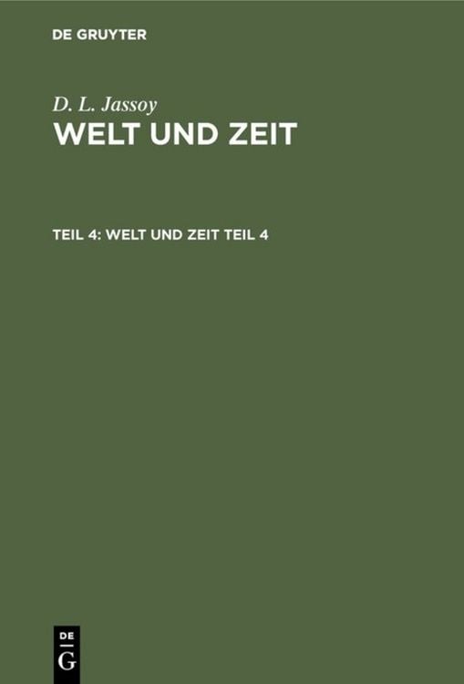 Produktbild: Welt und Zeit. Teil 4