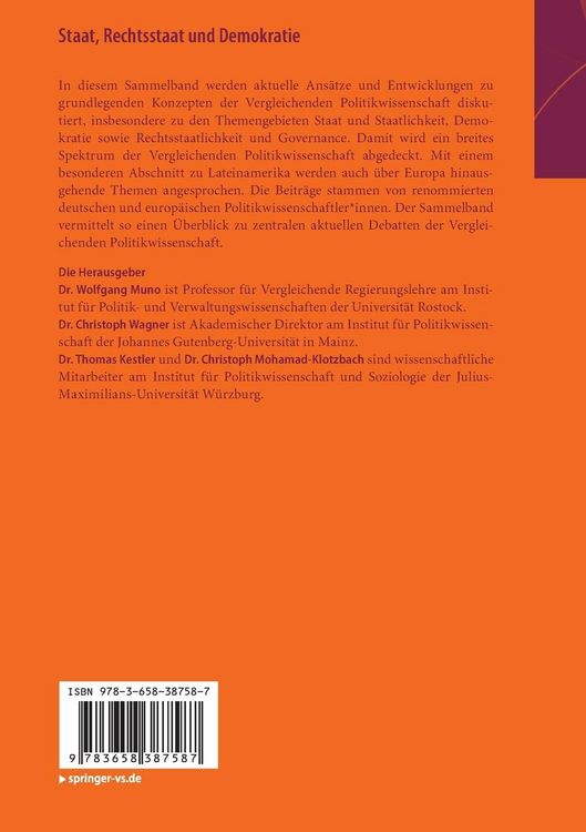 Produktbild: Staat, Rechtsstaat und Demokratie