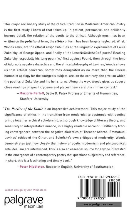 Produktbild: The Poetics of the Limit