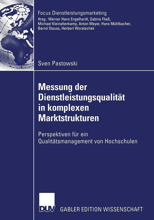 Produktbild: Messung der Dienstleistungsqualit&auml;t in komplexen Marktstrukturen