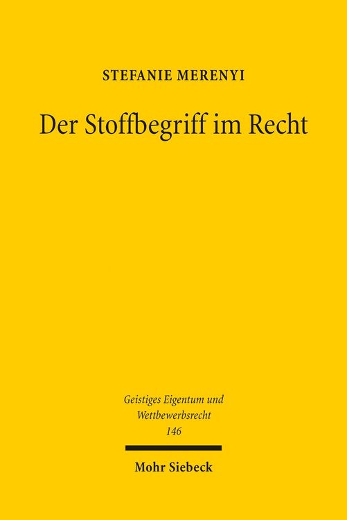 Produktbild: Der Stoffbegriff im Recht