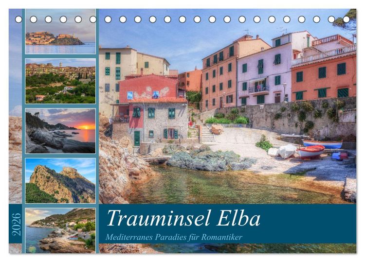 Produktbild: Trauminsel Elba: Mediterranes Paradies f&uuml;r Romantiker (Tischkalender 2026 DIN A5 quer), CALVENDO Monatskalender