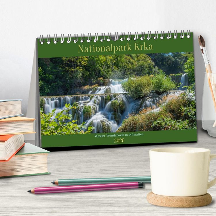 Produktbild: Nationalpark Krka - Wasser-Wunderwelt in Dalmatien (Tischkalender 2026 DIN A5 quer), CALVENDO Monatskalender