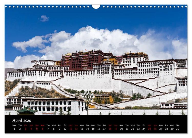 Produktbild: Tibet Land of Legends (Wall Calendar 2026 DIN A3 landscape), CALVENDO 12 Month Wall Calendar