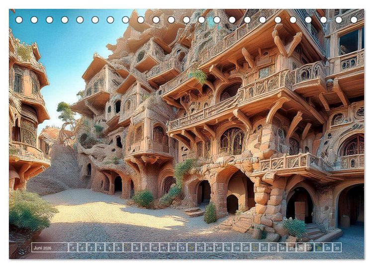 Produktbild: Die Fantasie als Architekt (Tischkalender 2026 DIN A5 quer), CALVENDO Monatskalender