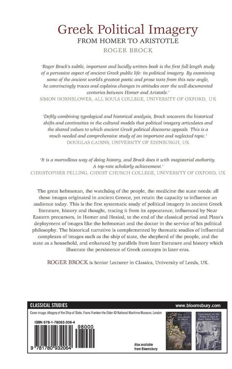Produktbild: Greek Political Imagery from Homer to Aristotle