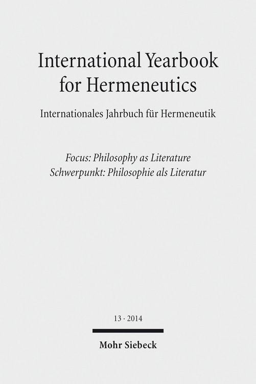 Produktbild: International Yearbook for Hermeneutics / Internationales Jahrbuch f&uuml;r Hermeneutik