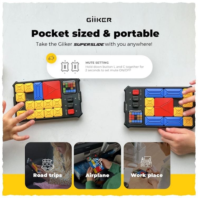 Produktbild: GiiKER Super Slide Elektronisches Logik- & Schiebepuzzle mit 500 Aufgaben, Spielkonsole