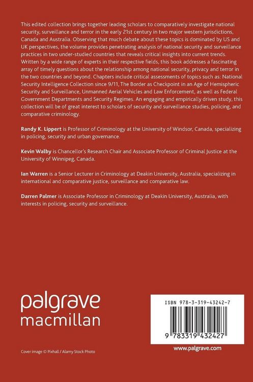 Produktbild: National Security, Surveillance and Terror