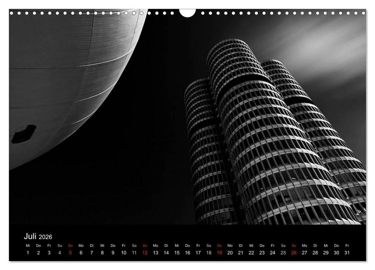 Produktbild: Black-Schwarz-Noir 2026 (Wandkalender 2026 DIN A3 quer), CALVENDO Monatskalender