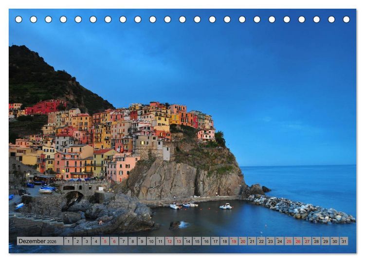 Produktbild: Cinque Terre - die bunten D&ouml;rfer Liguriens (Tischkalender 2026 DIN A5 quer), CALVENDO Monatskalender