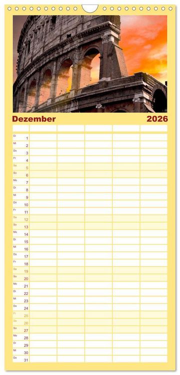 Produktbild: Familienplaner 2026 - Italien - einzigartige Motive mit 5 Spalten (Wandkalender, 21 x 45 cm) CALVENDO