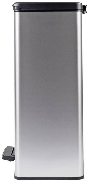 Produktbild: Curver Deco bin slim 254610 M&uuml;lleimer 65 l (B x H x T) 480 x 615 x 280 mm Silber, Schwarz 1 St.