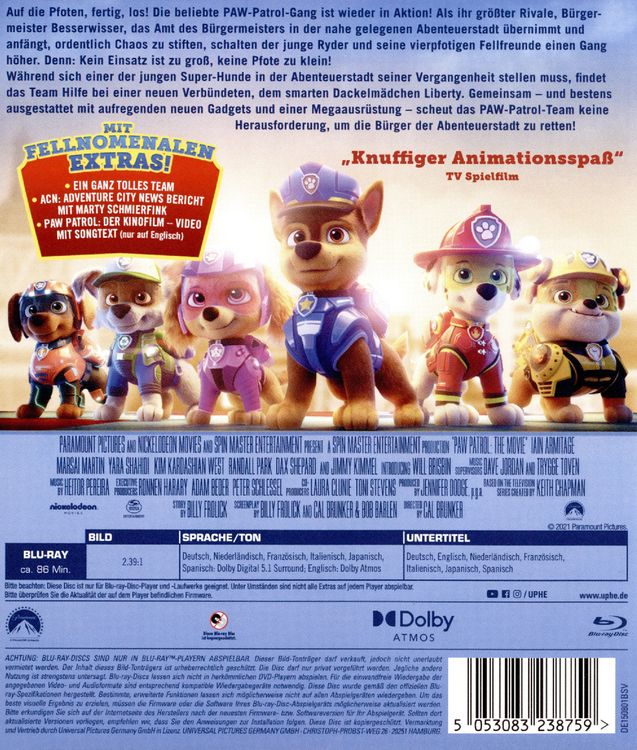 Produktbild: Paw Patrol: Der Kinofilm
