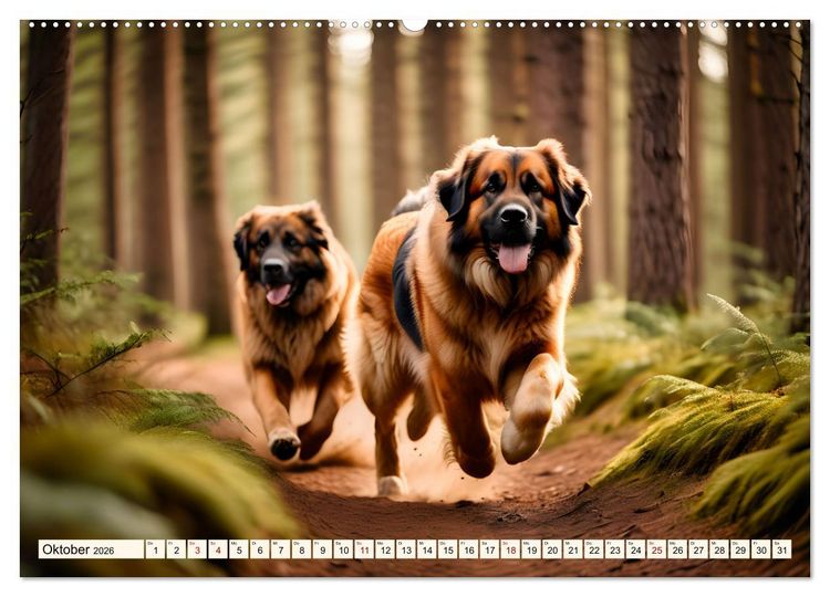 Produktbild: Leonberger - der zahme L&ouml;we (hochwertiger Premium Wandkalender 2026 DIN A2 quer), Kunstdruck in Hochglanz