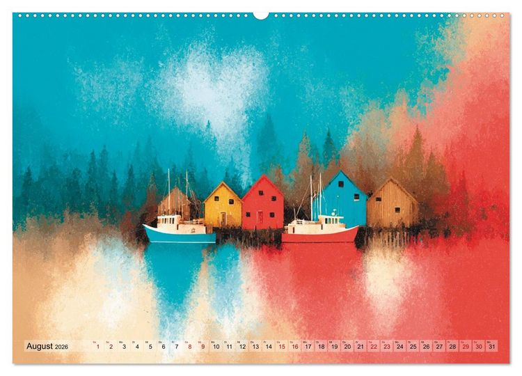 Produktbild: Wenn die Stille in Farbe tropft (Wandkalender 2026 DIN A2 quer), CALVENDO Monatskalender
