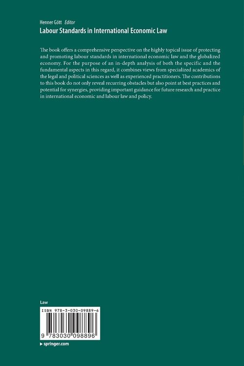 Produktbild: Labour Standards in International Economic Law