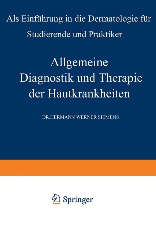 Produktbild: Allgemeine Diagnostik und Therapie der Hautkrankheiten