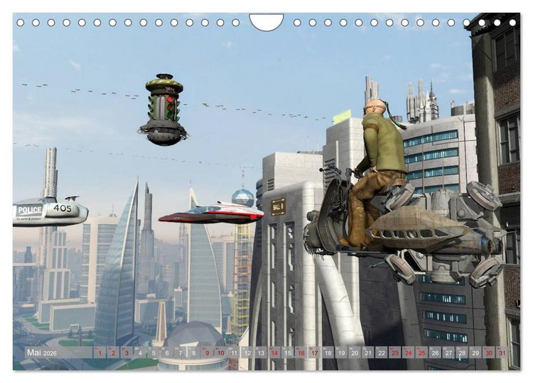 Produktbild: Science Fiction Visionen (Wandkalender 2026 DIN A4 quer), CALVENDO Monatskalender